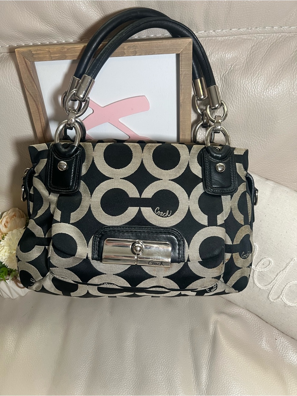 Vintage Coach Kristen Op Art Satchel